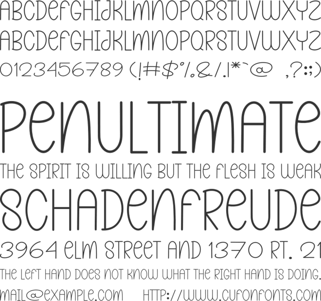 October Summer font preview
