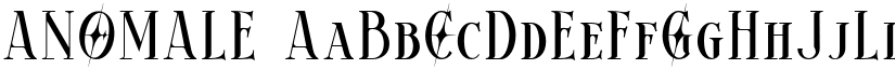 ANOMALE font