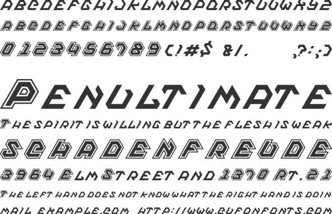 SPORTIFITY font preview