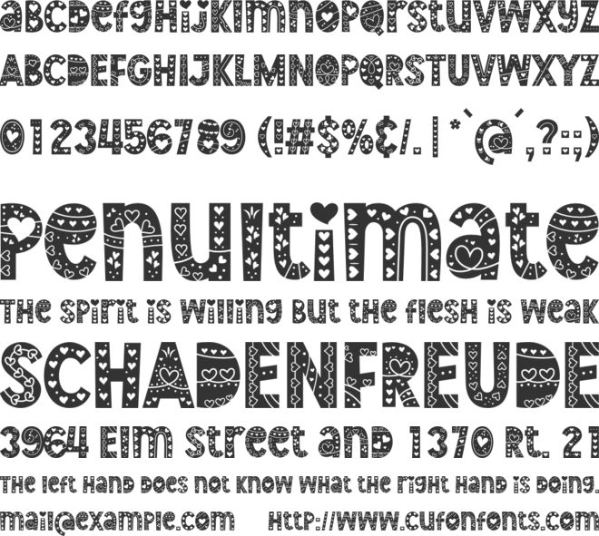Design Lover font preview