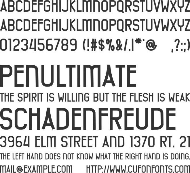 Mocca font preview