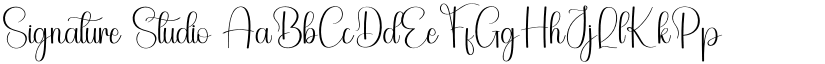 Signature Studio font download