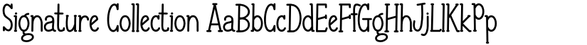 Signature Collection font