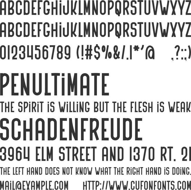 Longline font preview