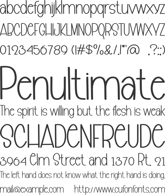 Monoline Elegance font preview