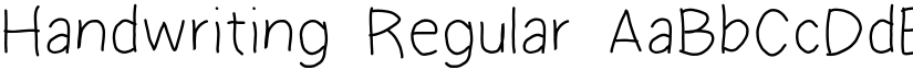 Handwriting Regular font