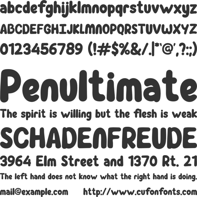 Kandykiddo font preview