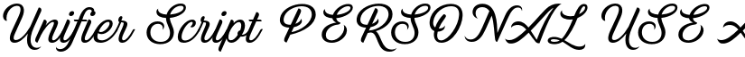 Unifier Script PERSONAL USE font download