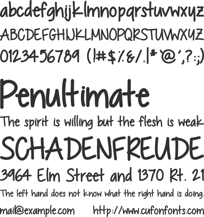Chocolate Covered Raindrops Bol font preview