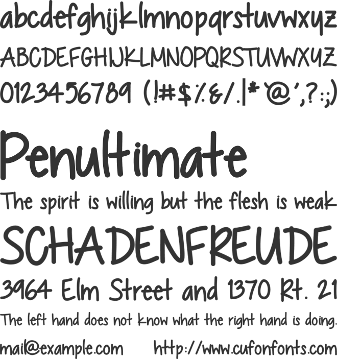 Chocolate Covered Raindrops Bol font preview