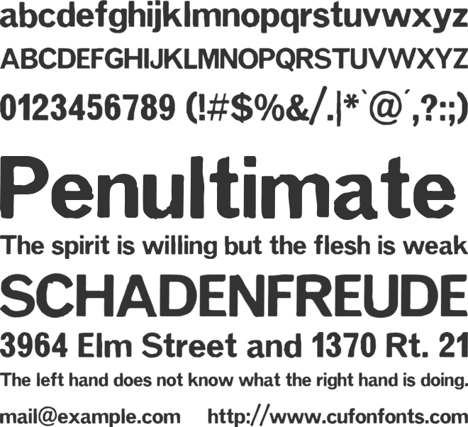 Letrashatt font preview