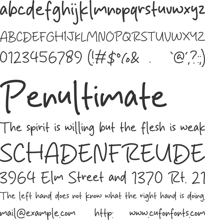 Casual Sunday font preview