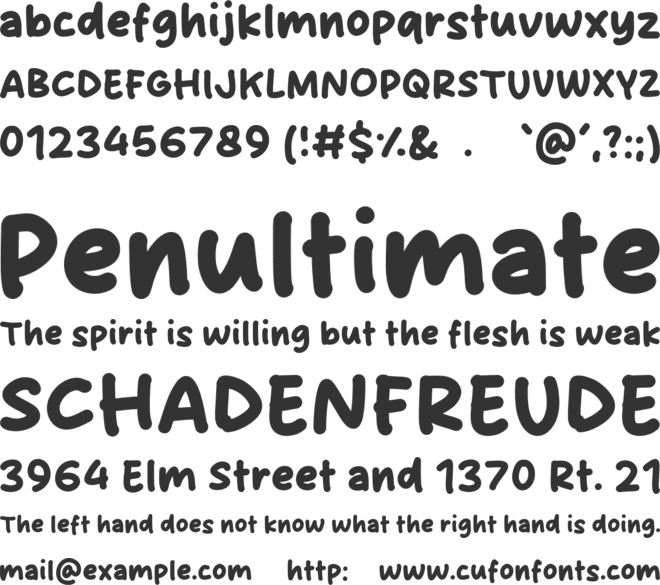 Doodle Touch font preview