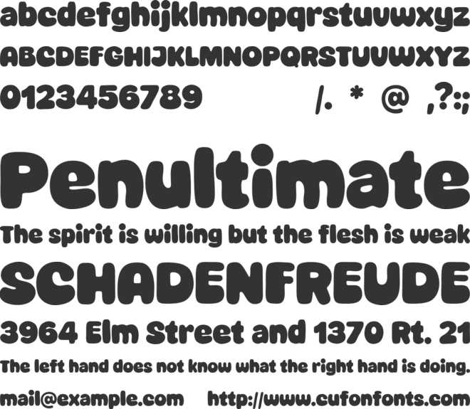 Spidle font preview