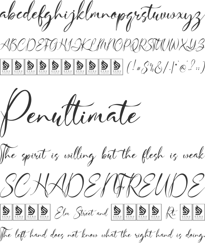 Haniquta font preview