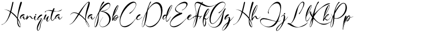 Haniquta font