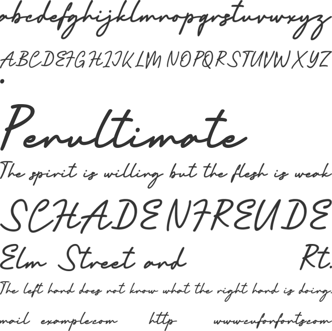 ANINDHITA font preview