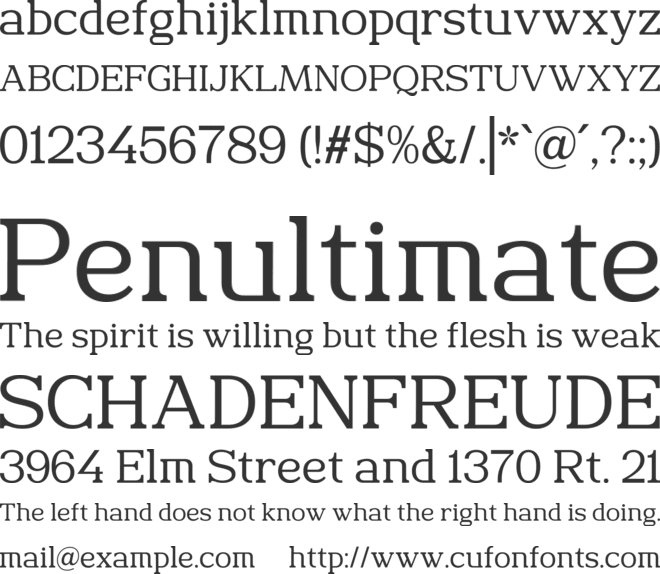 Mulk font preview
