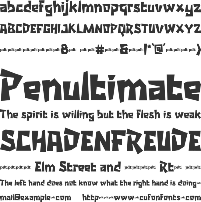 Future Thor Trial font preview