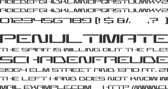Arcend font preview