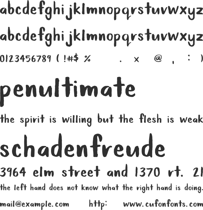 Baby Fox font preview