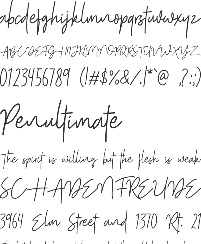 Shutter Stone font preview