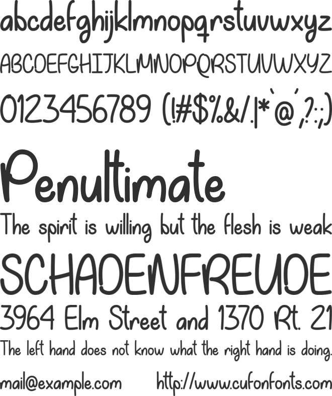 My Happy Ending font preview