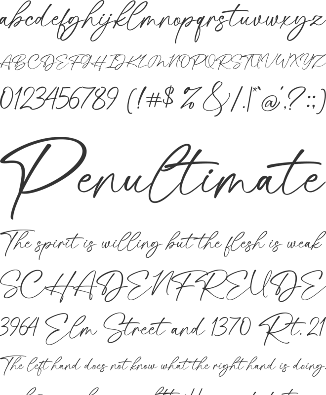 Mastine font preview