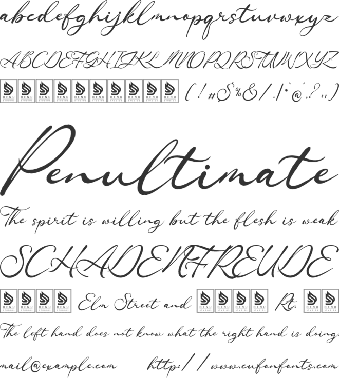 Ranuficah font preview