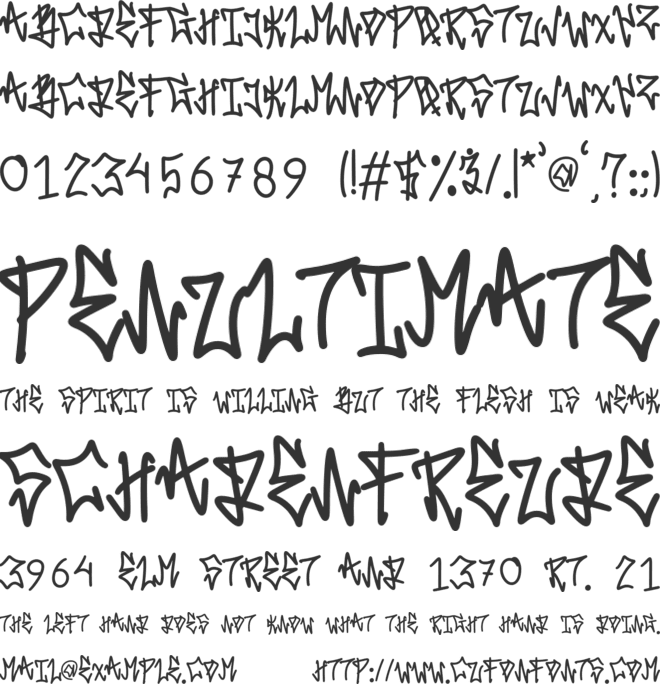 Skulk Stroke font preview