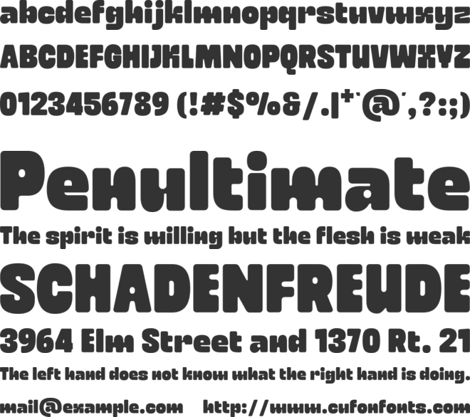 Cloudy Bumpy font preview