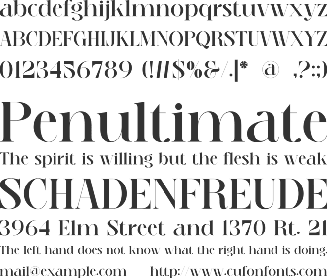 Merlya font preview