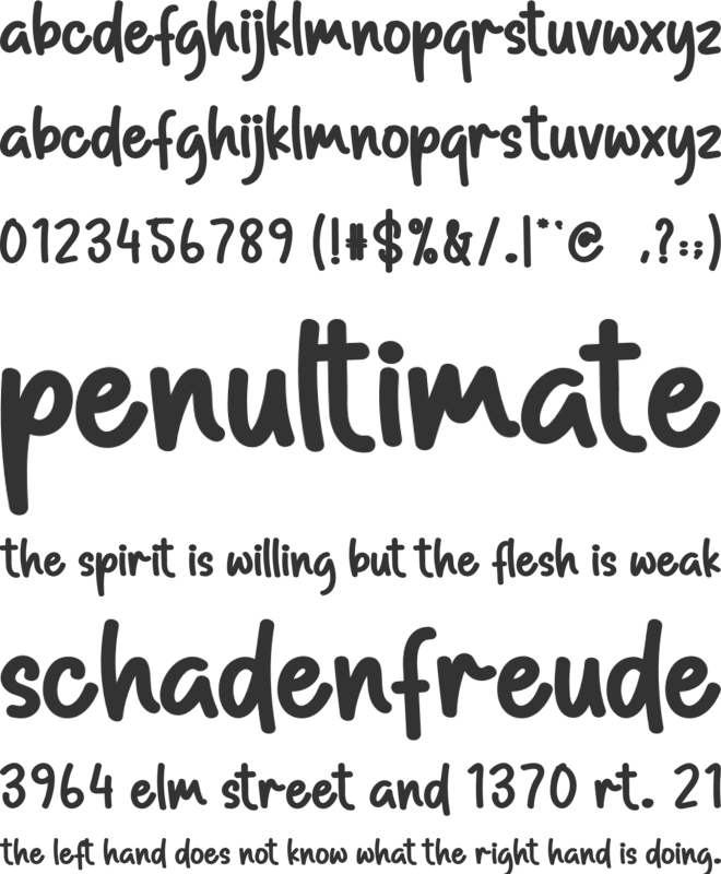 Happiness font preview
