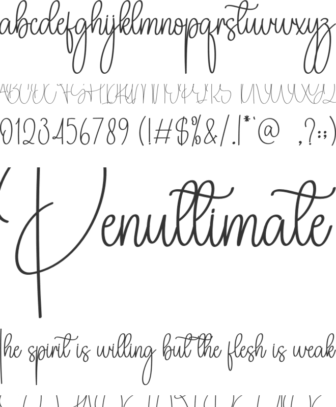 California Signature font preview