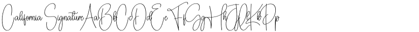 California Signature font download