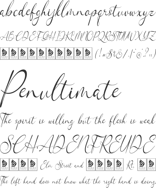 Woncherlly font preview
