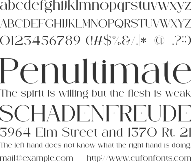 Crobery font preview