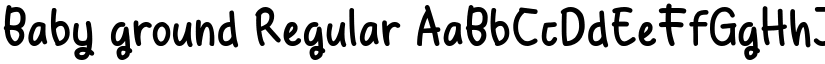 Baby ground Regular font