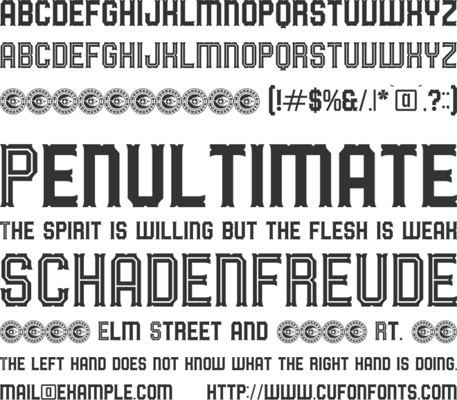 RUXBURN font preview