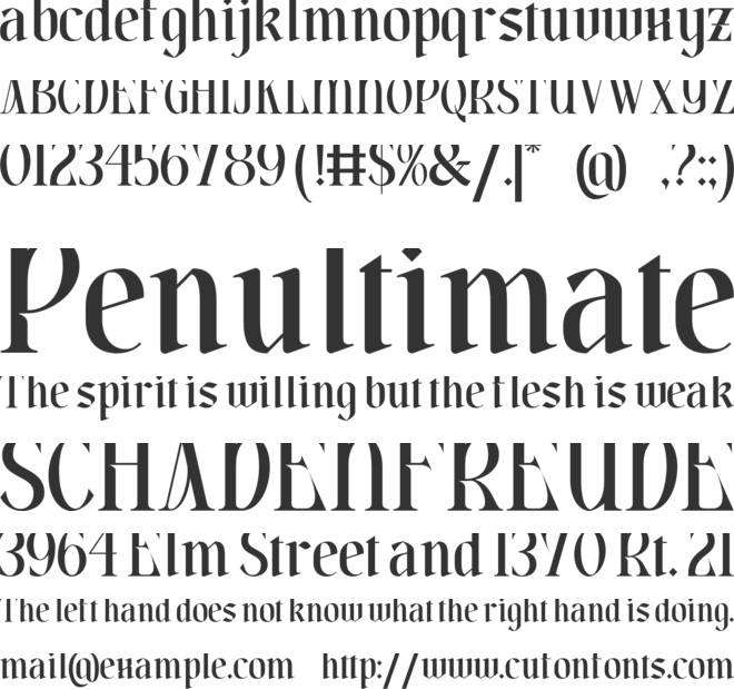 Grimersia font preview