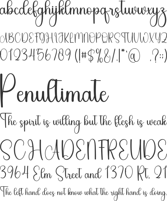 Angry Daily font preview