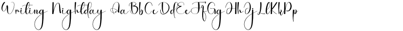 Writing Nightday font download