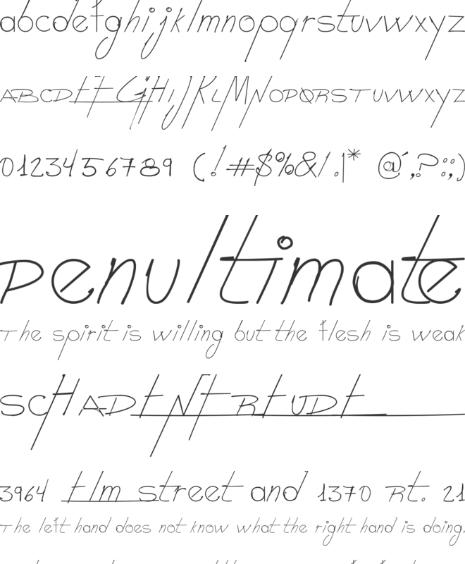 Good night font preview