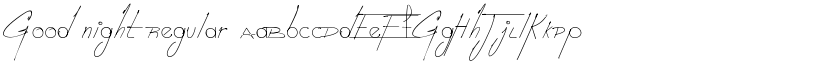 Good night Regular font