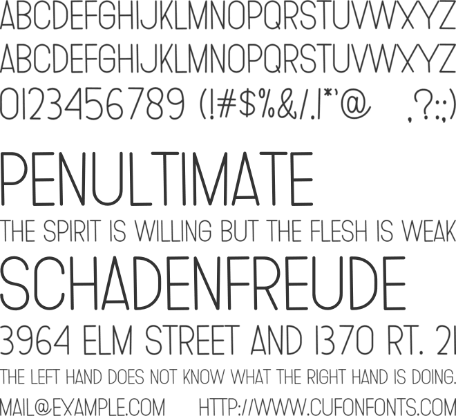 Little Princess font preview