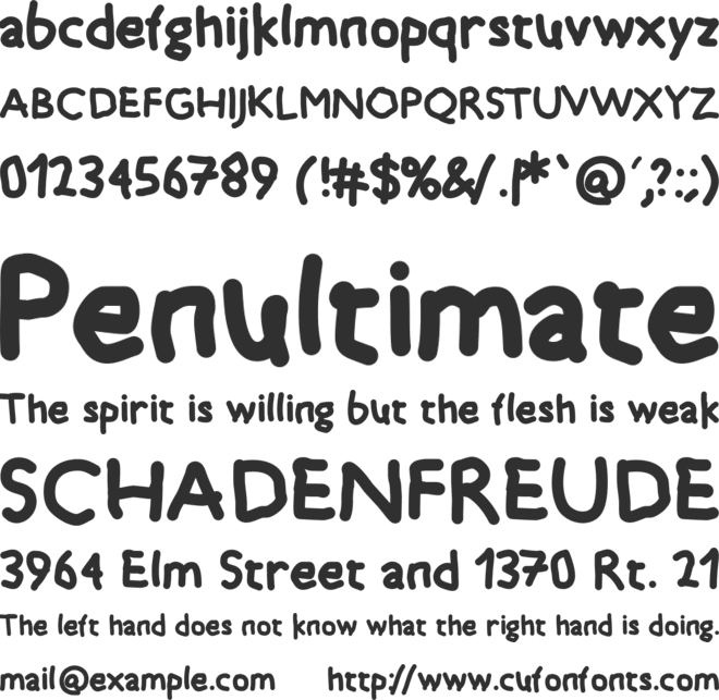 TimKid font preview