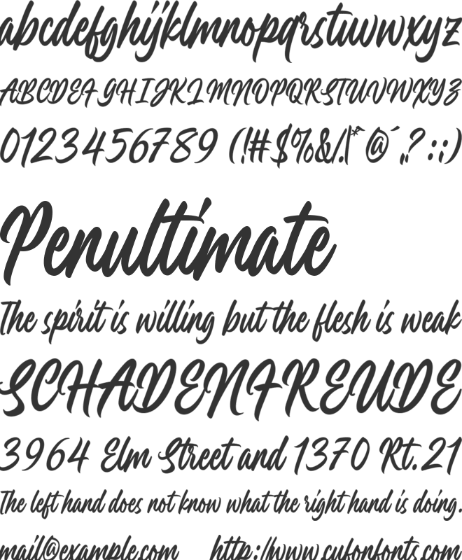 Peach Panturas font preview