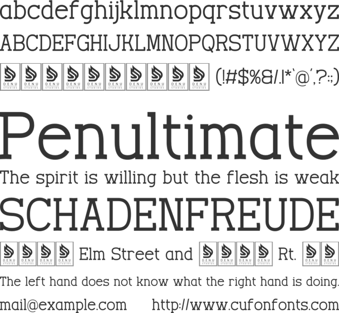 Corden Narator font preview