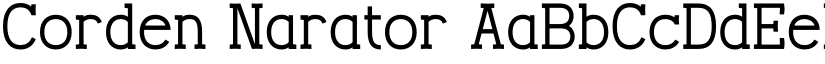 Corden Narator font