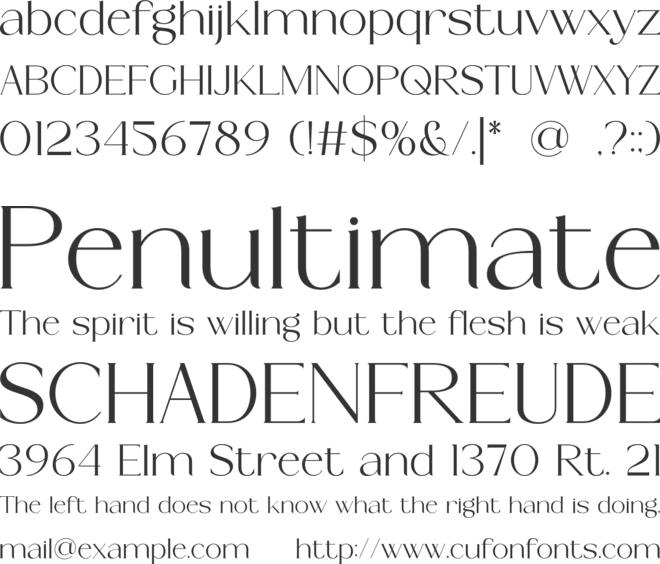 Bromle font preview